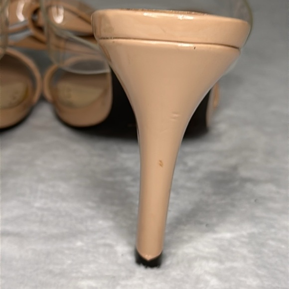 Adrienne Vittadini Nude Bow Slide Sandals 6 - Picture 6 of 11